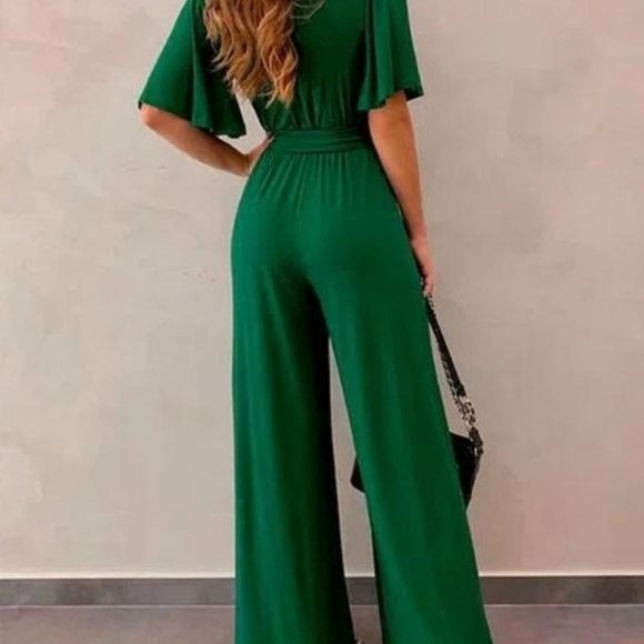 Summer Casual Short Sleeve Jumpsuit - Picture 2 of 2